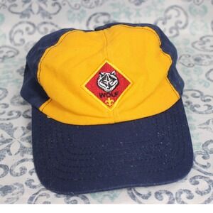 Kids Wolf Cub‎ Scout Hat Yellow Blue Snapback Baseball Cap Youth